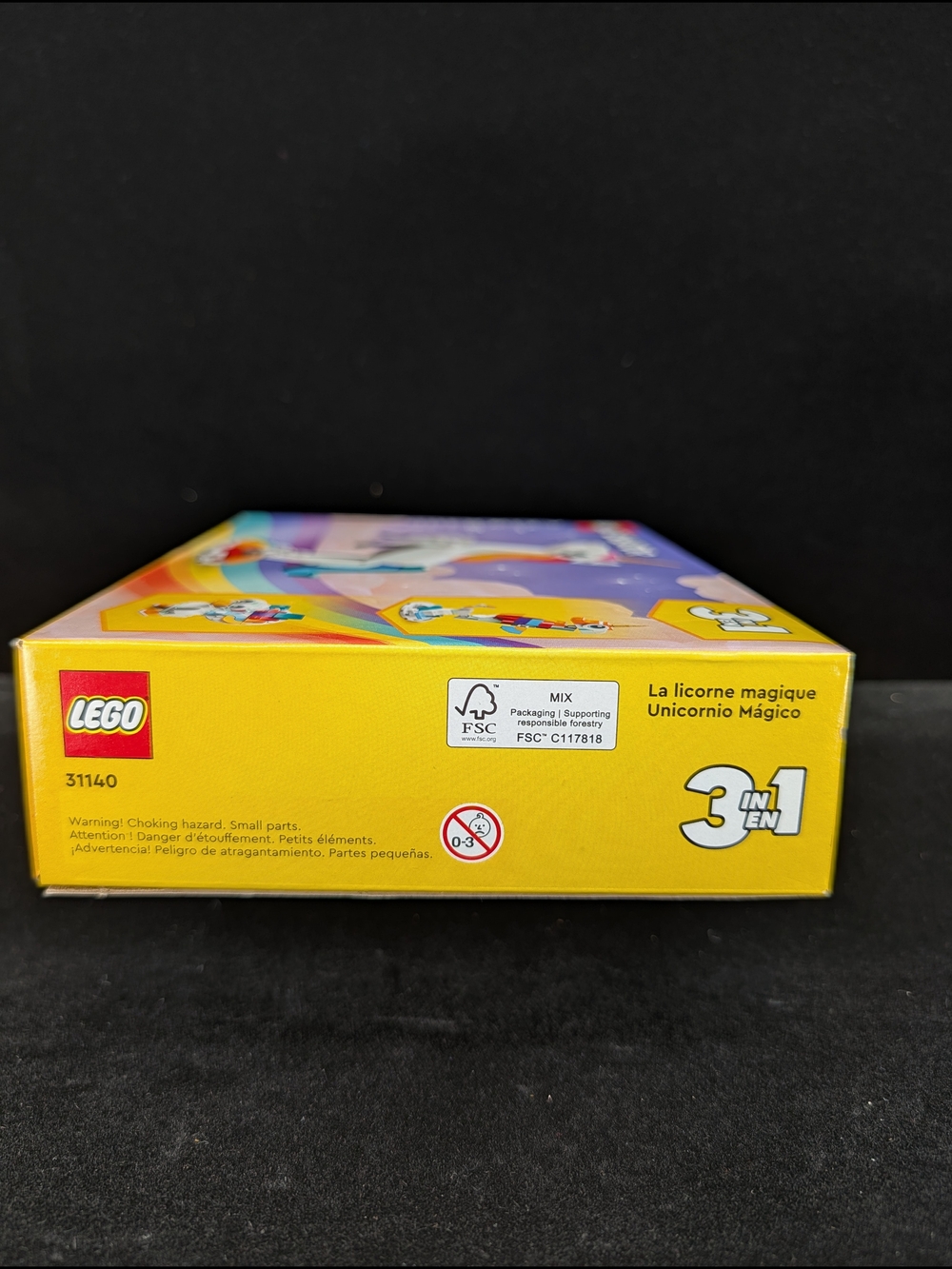 Lego Creator 31140 3 In 1 White & Rainbow Unicorn/Seahorse/Peacock Sealed - Picture 7 of 8